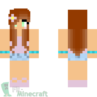 Aperçu de la skin Minecraft Skin de fille rousse