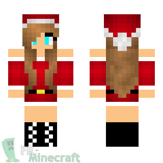 Aperçu de la skin Minecraft Fille bonnet de Noël