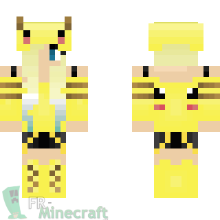 Aperçu de la skin Minecraft Fille déguisé en Pikachu