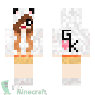 Aperçu de la skin Minecraft Fille déguisée en panda