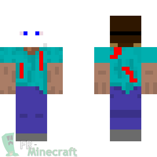 Aperçu de la skin Minecraft Steve sanglant