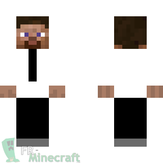 Aperçu de la skin Minecraft Steve en costume