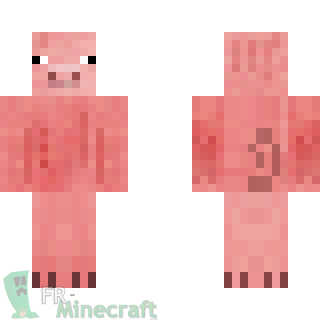 Aperçu de la skin Minecraft homme cochon