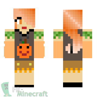Aperçu de la skin Minecraft Fille d'Halloween