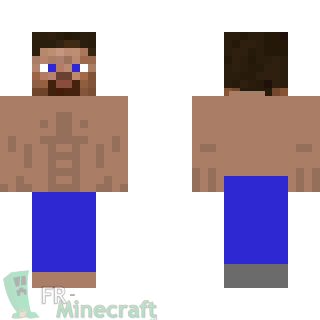 Aperçu de la skin Minecraft Steve Musclé