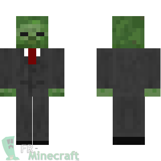 Aperçu de la skin Minecraft Zombie en costume