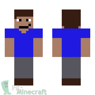 Aperçu de la skin Minecraft Garçon T-shirt bleu