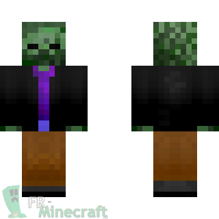Aperçu de la skin Minecraft Zombie veston noir