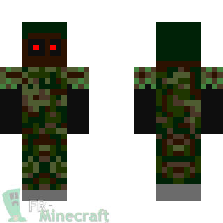 Aperçu de la skin Minecraft Camouflage Red Eye