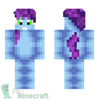 Aperçu de la skin Minecraft Poney Bleu