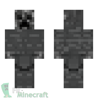 Aperçu de la skin Minecraft Creeper de pierre
