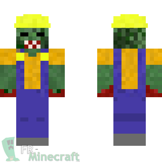 Aperçu de la skin Minecraft Zombie ouvrier