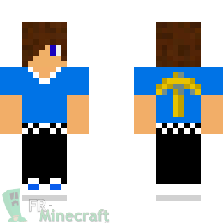 Aperçu de la skin Minecraft Garçon bleu