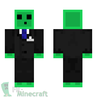 Aperçu de la skin Minecraft Slime en costume
