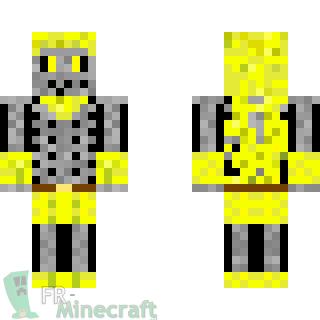 Aperçu de la skin Minecraft Squelette jaune
