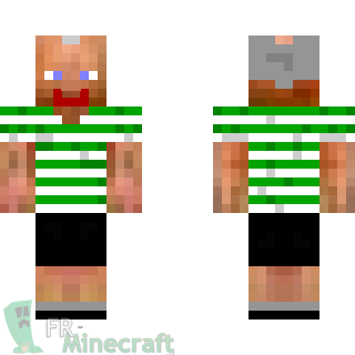 Aperçu de la skin Minecraft Vieil homme T-shirt rayures vertes