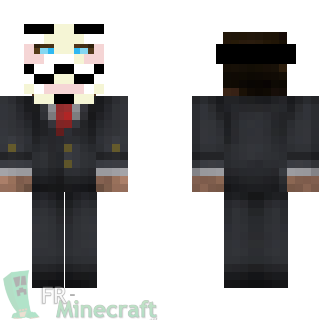 Aperçu de la skin Minecraft Masque des Anonymous