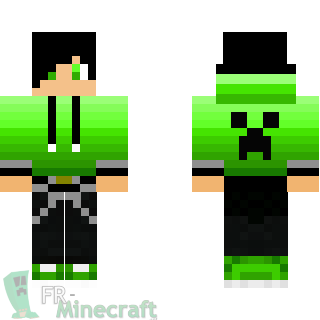 Aperçu de la skin Minecraft Garçon en jogging vert