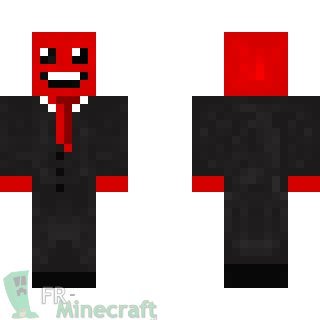 Aperçu de la skin Minecraft Mr. sourir en rouge 