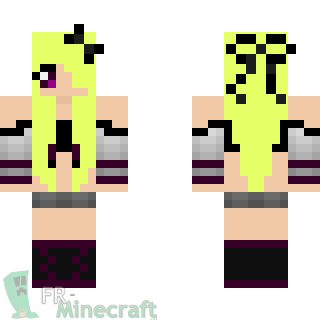Aperçu de la skin Minecraft Fille blonde violette