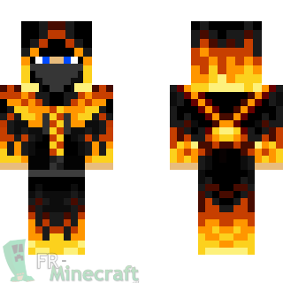 Aperçu de la skin Minecraft Mage du feu