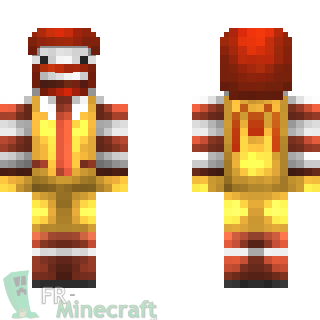 Aperçu de la skin Minecraft Ronald McDonald