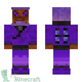 Aperçu de la skin Minecraft Extraterrestre en combinaison violette