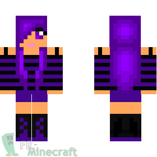 Aperçu de la skin Minecraft Fille en violet