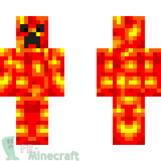 Aperçu de la skin Minecraft Creeper de lave