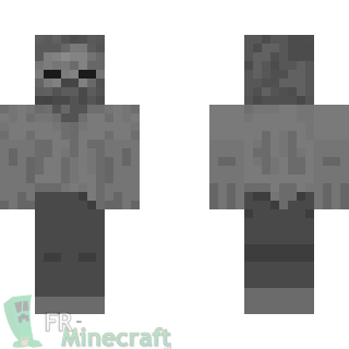 Aperçu de la skin Minecraft Zombie en noir et blanc