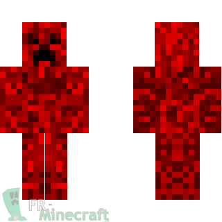 Aperçu de la skin Minecraft Creeper rouge