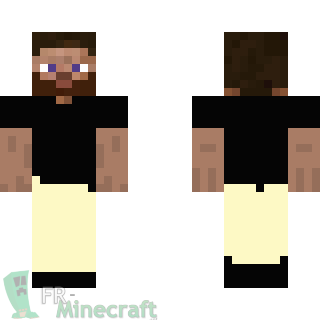 Aperçu de la skin Minecraft Steve T-shirt noir