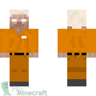 Aperçu de la skin Minecraft Herobrine en prisonnier