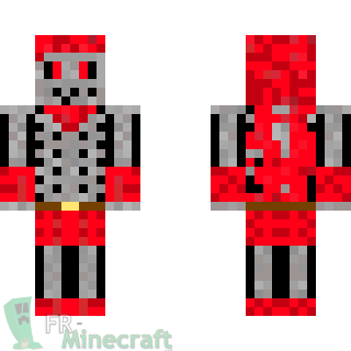 Aperçu de la skin Minecraft Squelette rouge