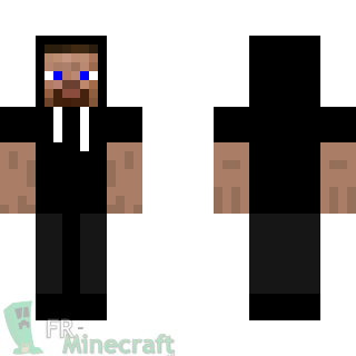 Aperçu de la skin Minecraft Steve stylé a capuche