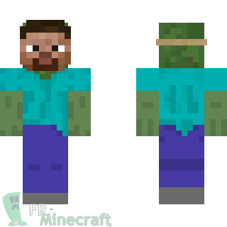 Aperçu de la skin Minecraft Zombie au masque Steve
