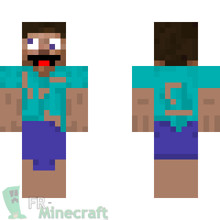 Aperçu de la skin Minecraft Steve débile