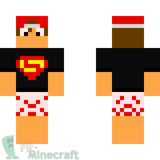Aperçu de la skin Minecraft garçon t-shirt superman