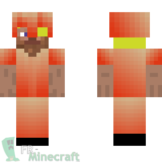 Aperçu de la skin Minecraft Steve en armure de redstone