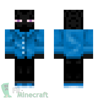 Aperçu de la skin Minecraft Enderman chemise bleu