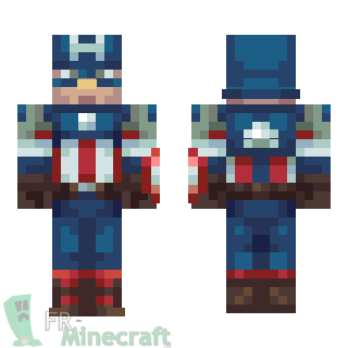 Aperçu de la skin Minecraft Capitain América - Marvel