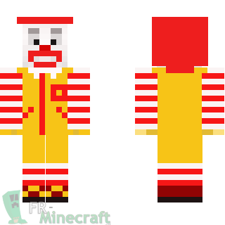 Aperçu de la skin Minecraft Ronald McDonald