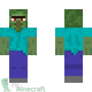 Aperçu de la skin Minecraft Zombie villageois