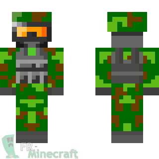 Aperçu de la skin Minecraft Soldat camouflage