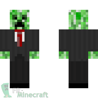 Aperçu de la skin Minecraft Creeper en costume