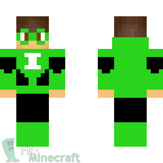 Aperçu de la skin Minecraft Green lantern ado