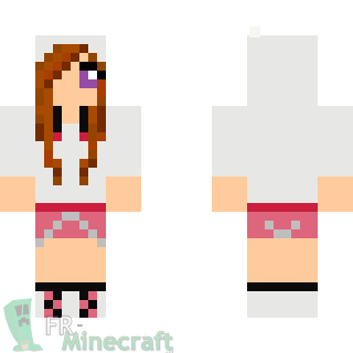 Aperçu de la skin Minecraft Jeune fille en blanc