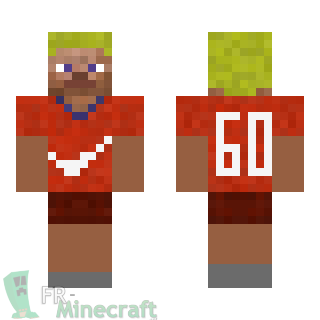 Aperçu de la skin Minecraft Steve blond FootBaller