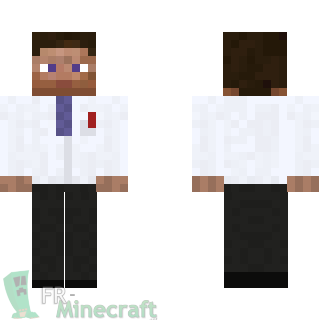 Aperçu de la skin Minecraft Steve Businessman (en chemise)