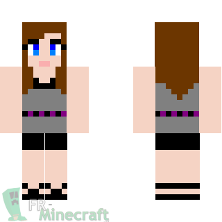 Aperçu de la skin Minecraft Jolie fille aux yeux bleus